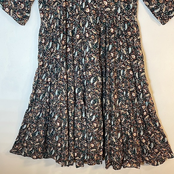 NWT. Zara Medium Paisley Print Maxi Dress Multicolor. - Picture 8 of 14